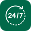 خدمات شبانه‌روزی و بدون تعطیلی